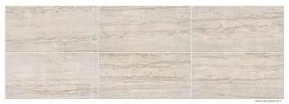 3x12 Mythique Marble  Natural Marble-Look Matte Smooth Porcelain Tile Soft White