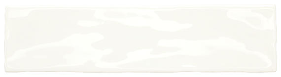 3x12 Costa Clara  Natural Solid-Color Glossy Undulated Ceramic Tile Cloud White
