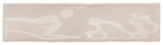 3x12 Costa Clara  Natural Solid-Color Glossy Undulated Ceramic Tile Sand Beige