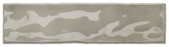 3x12 Costa Clara  Natural Solid-Color Glossy Undulated Ceramic Tile Pelican Beige