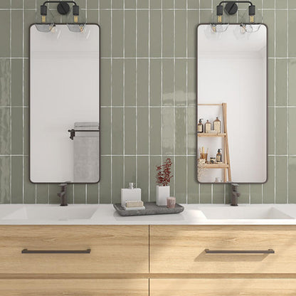 3x12 Costa Clara  Natural Solid-Color Glossy Undulated Ceramic Tile Pelican Beige