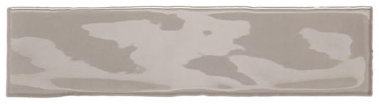 3x12 Costa Clara  Natural Solid-Color Glossy Undulated Ceramic Tile Pebble Gray