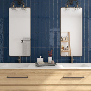 Ocean Blue - 3x12 Costa Clara Natural Solid-Color Glossy Undulated Ceramic Tile