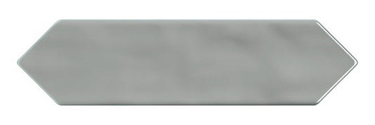 3x12 Stagecraft Picket  Natural Solid-Color Glossy Undulated Ceramic Tile Soft Gray
