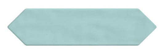 3x12 Stagecraft Picket  Natural Solid-Color Matte Undulated Ceramic Tile Aqua Matte
