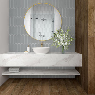 Matte Gray - 3x12 Stagecraft Picket Natural Solid-Color Matte Undulated Ceramic Tile
