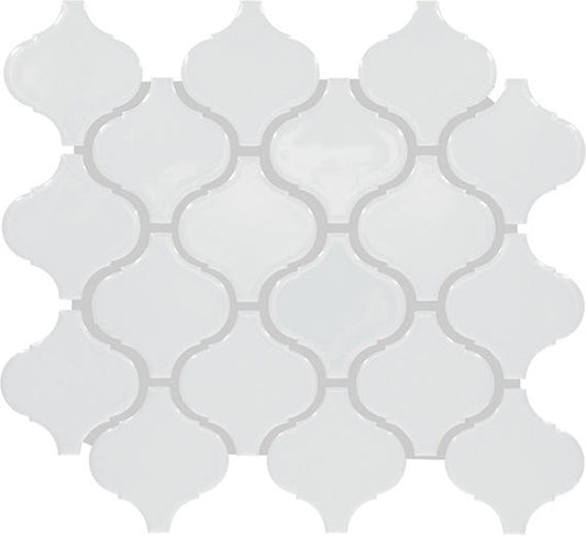 11x12 Color Wheel Retro Arabesque Mosaic Solid-Color Glossy Smooth Ceramic Tile