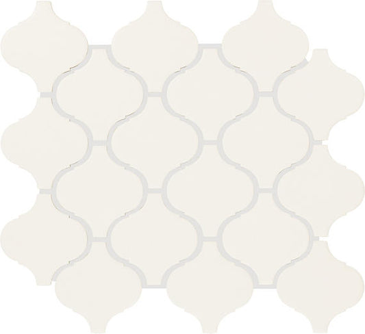 11x12 Color Wheel Retro Arabesque Mosaic Solid-Color Matte Smooth Ceramic Tile