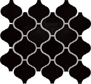 11x12 Color Wheel Retro Arabesque Mosaic Solid-Color Matte Smooth Ceramic Tile