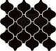 3x3 Color Wheel Retro Arabesque  Mosaic Solid-Color Matte Smooth Ceramic Tile Black