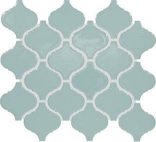 11x12 Color Wheel Retro Arabesque Mosaic Solid-Color Glossy Smooth Ceramic Tile