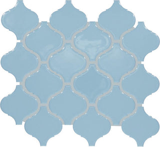 11x12 Color Wheel Retro Arabesque Mosaic Solid-Color Glossy Smooth Ceramic Tile