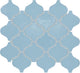 3x3 Color Wheel Retro Arabesque  Mosaic Solid-Color Glossy Smooth Ceramic Tile Light Blue