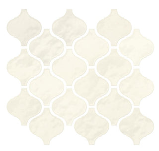 11x12 Mesmerist Arabesque Mosaic Solid-Color Glossy Smooth Ceramic Tile