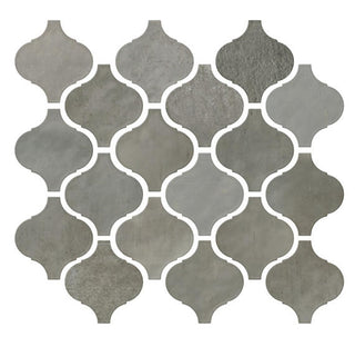 11x12 Mesmerist Arabesque Mosaic Solid-Color Glossy Smooth Ceramic Tile