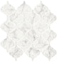3x3 Mythique Marble Arabesque  Mosaic Marble-Look Matte Smooth Porcelain Tile Soft White