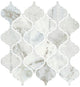 3x3 Mythique Marble Arabesque  Mosaic Marble-Look Matte Smooth Porcelain Tile Frost Gray
