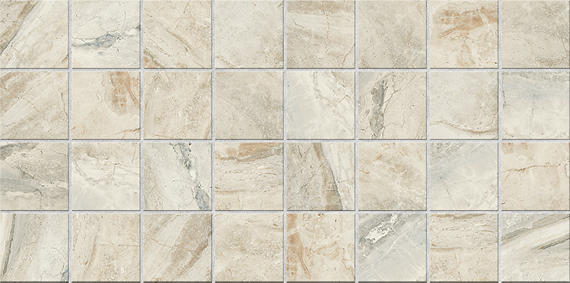 3x3 Danya  Mosaic Stone-Look Matte Smooth Porcelain Tile Cream Beige