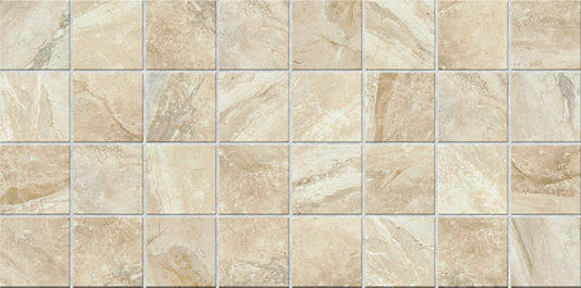 3x3 Danya  Mosaic Stone-Look Matte Smooth Porcelain Tile Sandy Beige