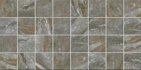 3x3 Danya  Mosaic Stone-Look Matte Smooth Porcelain Tile Dark Gray