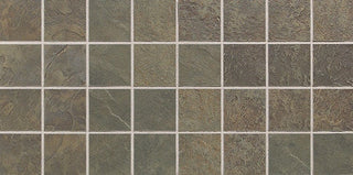12x24 Continental Slate Straight Joint Mosaic Stone-Look Matte Riven Porcelain Tile
