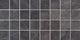 3x3 Continental Slate Straight Joint  Mosaic Stone-Look Matte Riven Porcelain Tile Light Black