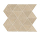 3x3 Chord Triangle  Mosaic Concrete-Look Matte Smooth Porcelain Tile Warm Beige