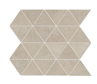 12x15 Chord Triangle Mosaic Concrete-Look Matte Smooth Porcelain Tile