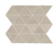 3x3 Chord Triangle  Mosaic Concrete-Look Matte Smooth Porcelain Tile Light Greige