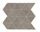 3x3 Chord Triangle  Mosaic Concrete-Look Matte Smooth Porcelain Tile Medium Gray