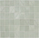 3x4 Revalia Remix Diamond  Mosaic Solid-Color Glossy 3D-Geometric Ribbed Ceramic Tile Mint Gray