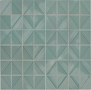 12x16 Revalia Remix Diamond Mosaic Solid-Color Glossy 3D-Geometric Ribbed Ceramic Tile