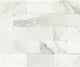3x6 Marble Subway Pattern Light Veining Natural Marble-Look Polished Smooth Marble Tile White Gray
