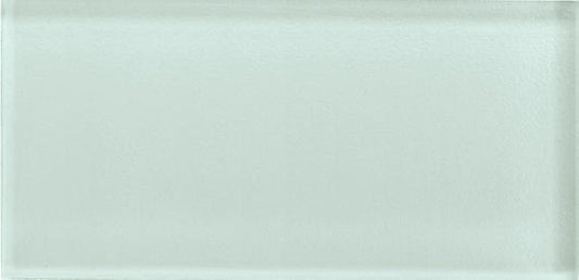3x6 Color Appeal  Natural Solid-Color Glossy Smooth Glass Tile Mint Green