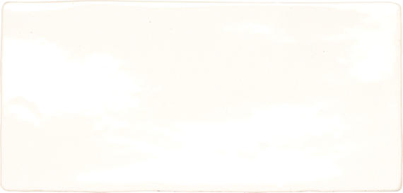 3x6 Artigiano  Natural Solid-Color Glossy Undulated Ceramic Tile Cream White