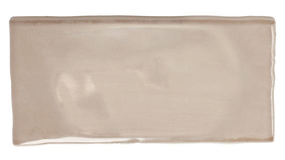 3x6 Mesmerist  Natural Solid-Color Glossy Undulated Ceramic Tile Sand Beige