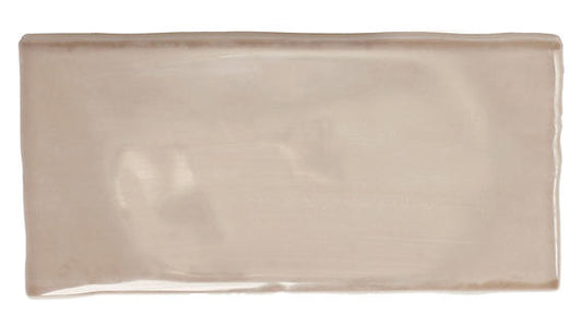 3x6 Mesmerist  Natural Solid-Color Glossy Undulated Ceramic Tile Sand Beige