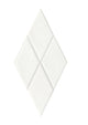 3x6 Playscapes Diamond  Natural Solid-Color Glossy Undulated Ceramic Tile Soft White