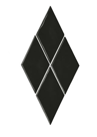 3x6 Playscapes Diamond Natural Solid-Color Glossy Undulated Ceramic Tile