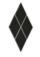 3x6 Playscapes Diamond  Natural Solid-Color Glossy Undulated Ceramic Tile Jet Black