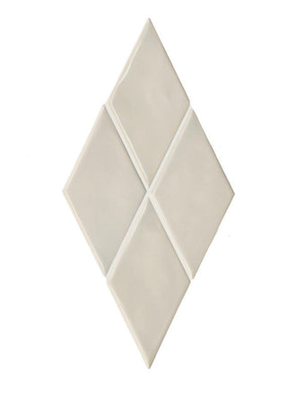 3x6 Playscapes Diamond Natural Solid-Color Glossy Undulated Ceramic Tile