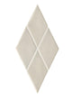 3x6 Playscapes Diamond  Natural Solid-Color Glossy Undulated Ceramic Tile Off White