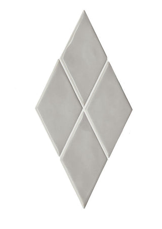 3x6 Playscapes Diamond Natural Solid-Color Glossy Undulated Ceramic Tile