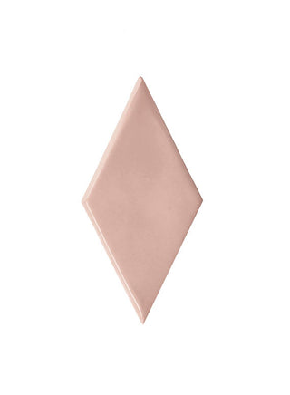 Blush Pink - 3x6 Playscapes Diamond Natural Solid-Color Glossy Undulated Ceramic Tile