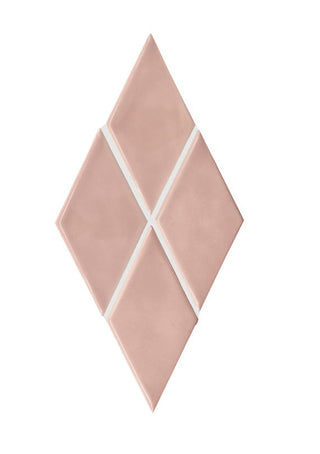 3x6 Playscapes Diamond Natural Solid-Color Glossy Undulated Ceramic Tile