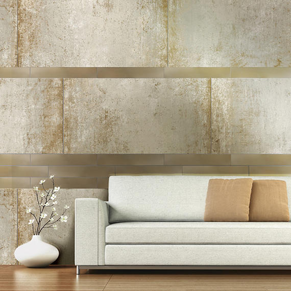 39x59 Slimlite Alloy Effects  Natural Metallic-Look Satin Smooth Porcelain Tile Weathered Beige
