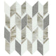 3 Stone Theory Rhombus  Mosaic Stone-Look Matte Smooth Porcelain Tile Gray