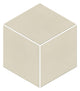 12x12 Neoconcrete  Mosaic Concrete-Look Matte 3D-Geometric Cube Porcelain Tile Cream White