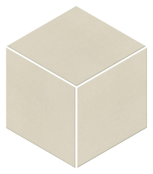 12x12 Neoconcrete Mosaic Concrete-Look Matte Geometric Cube Porcelain Tile