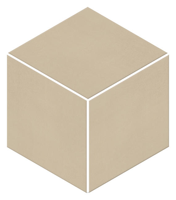 12x12 Neoconcrete  Mosaic Concrete-Look Matte 3D-Geometric Cube Porcelain Tile Soft Beige